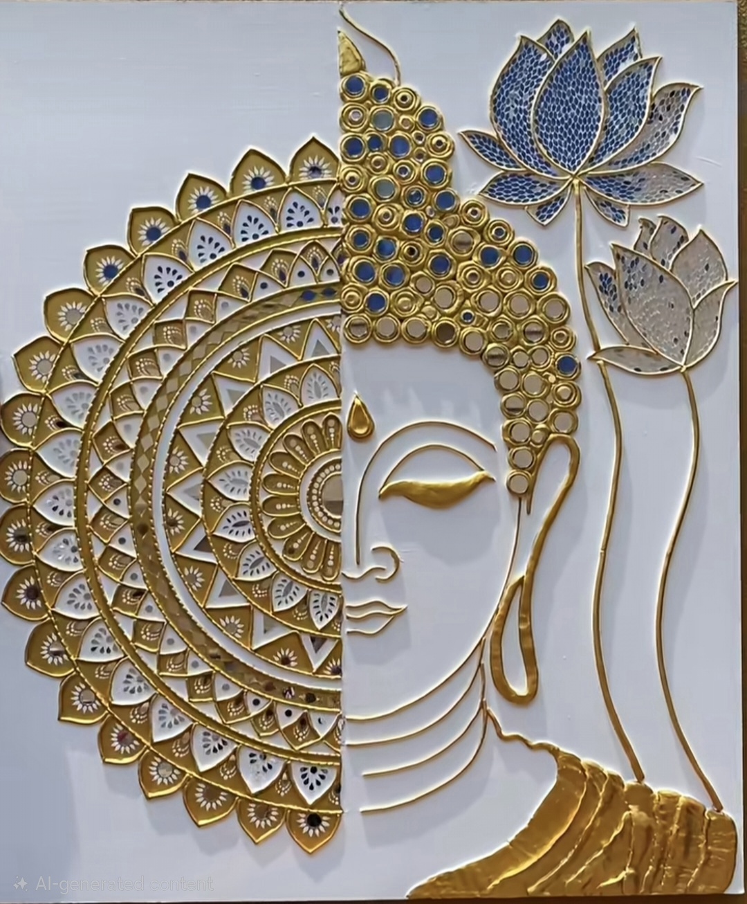 Buddha & Lotus Lippan Panel