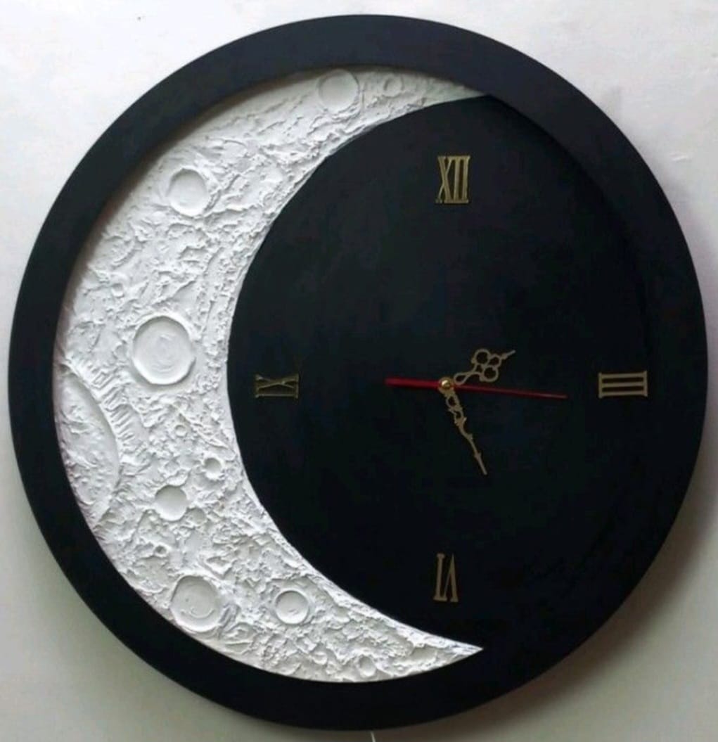 Crescent Moon Wall Clock