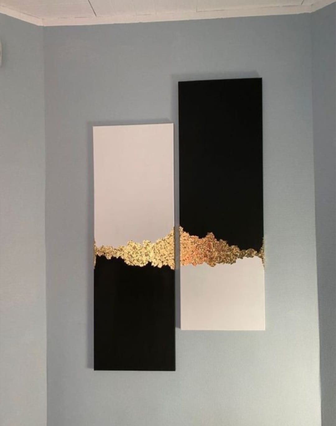 Gold Fracture Diptych