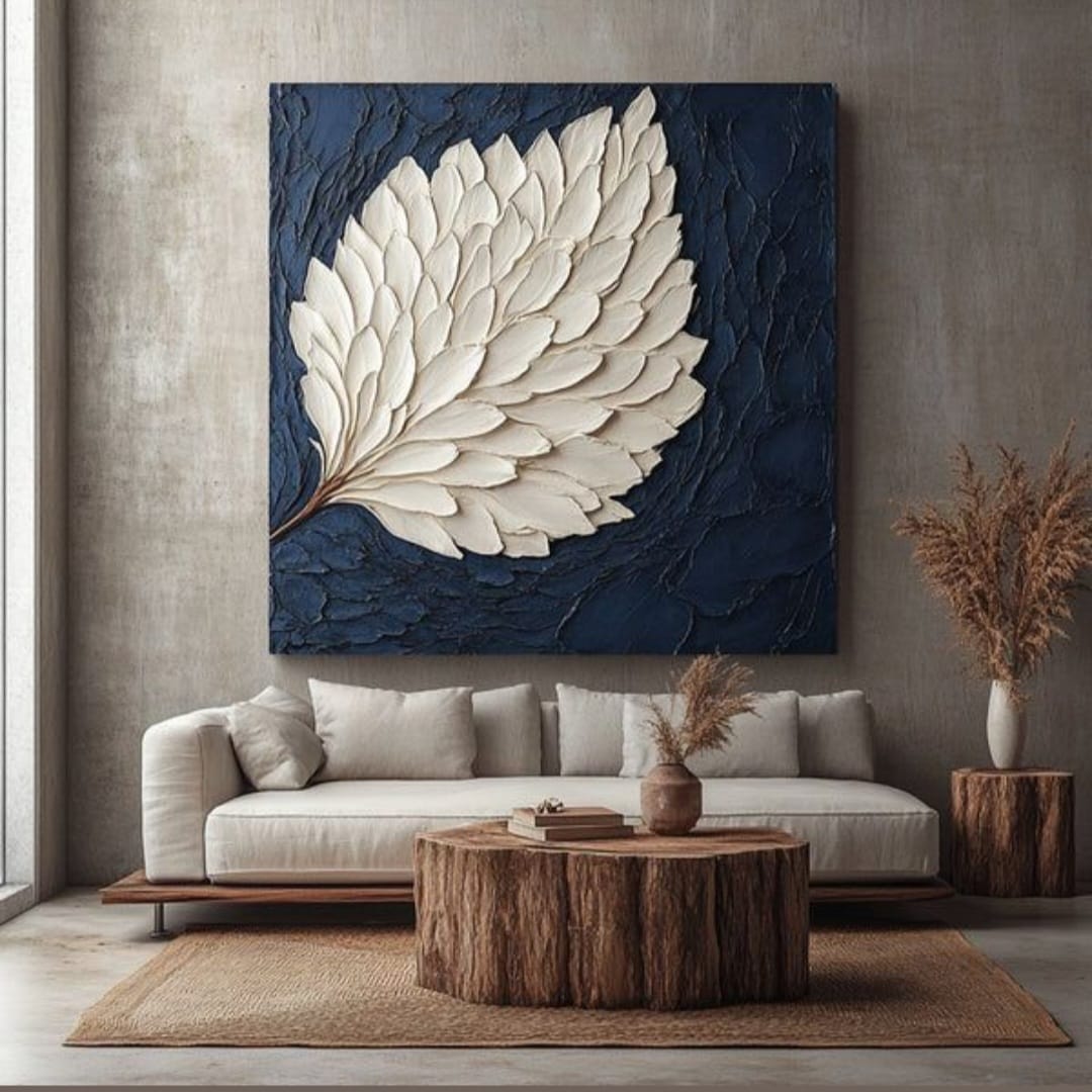 Handcrafted Lippan mirror art panel